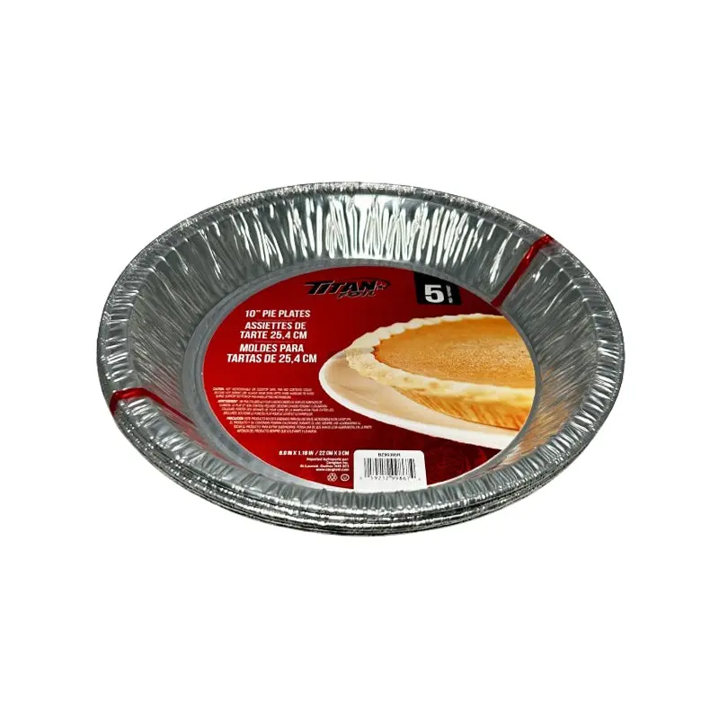 TITAN - FOIL 10" ALUMINUM PIE PANS 5EA