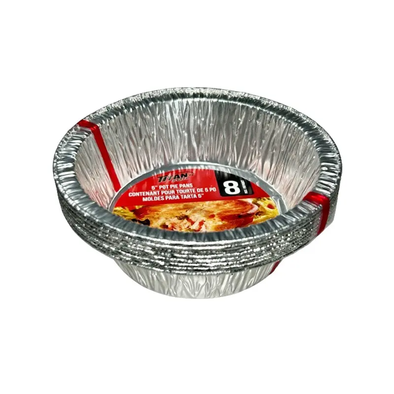 TITAN - FOIL 5" ALUMINUM POT PIE PANS 24EA