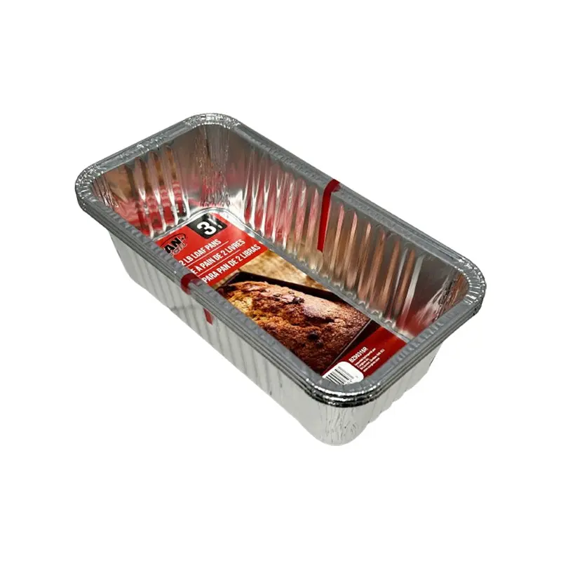 TITAN - FOIL ALUMINUM 2LB LOAF PANS 8x3 PK