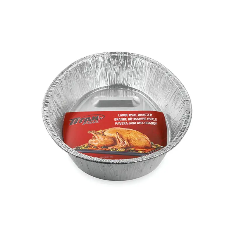 TITAN - FOIL LARGE ALUMINUM OVAL ROASTER 24x1 PK