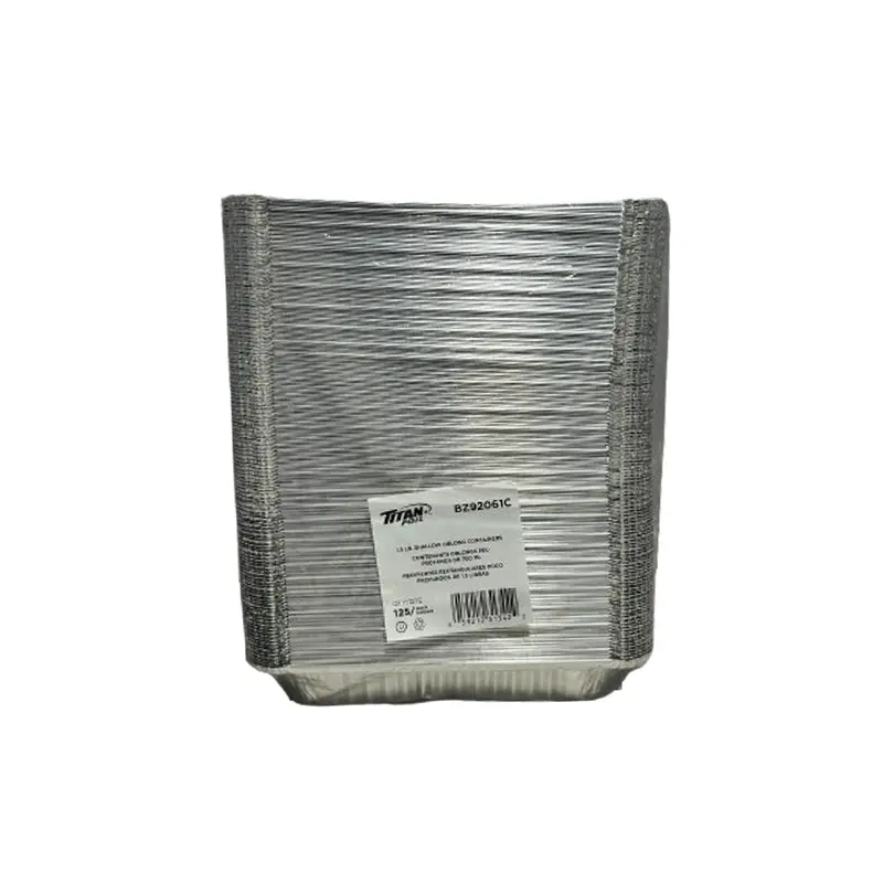 TITAN - 1.5LB OBLONG SHALLOW FOIL CONTAINER 125CT