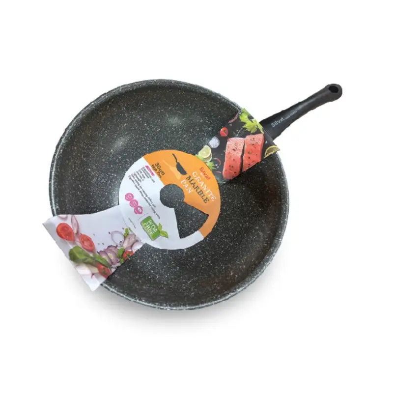 Silvat Granite Marble Wok Pan