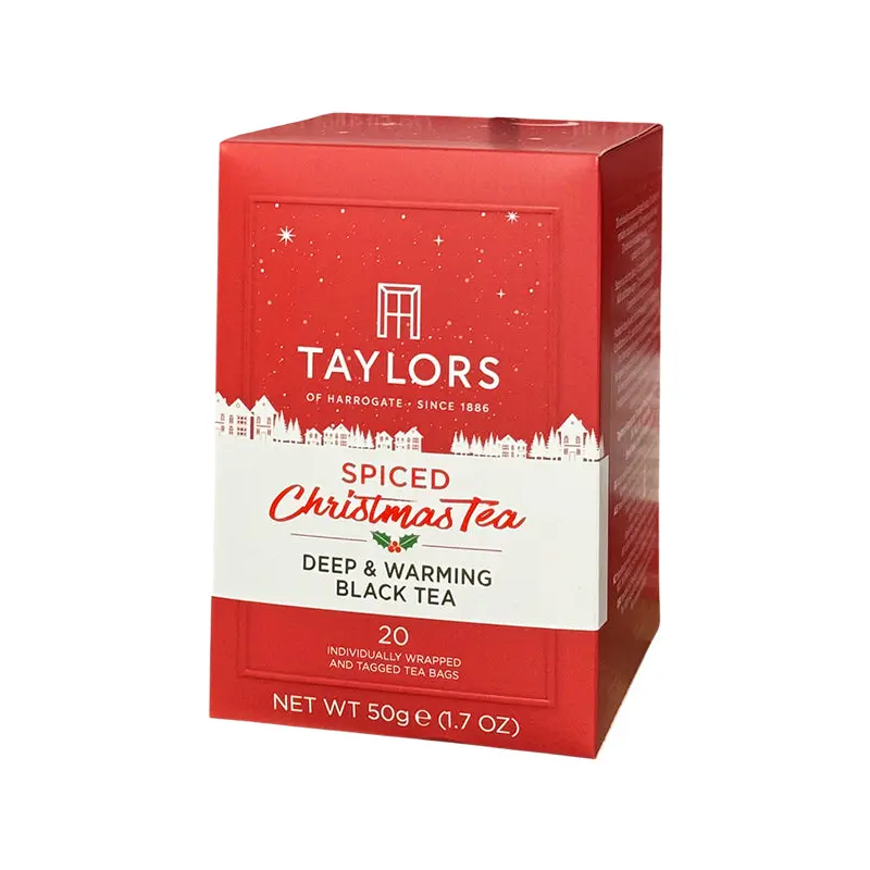 TAYLORS OF HARROGATE - SPICED CHRISTMAS TEA BAGS 50GR