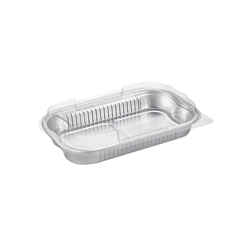 TALTHI - ALUMINUM RECT CONTAINER W/LID 650ML 15EA
