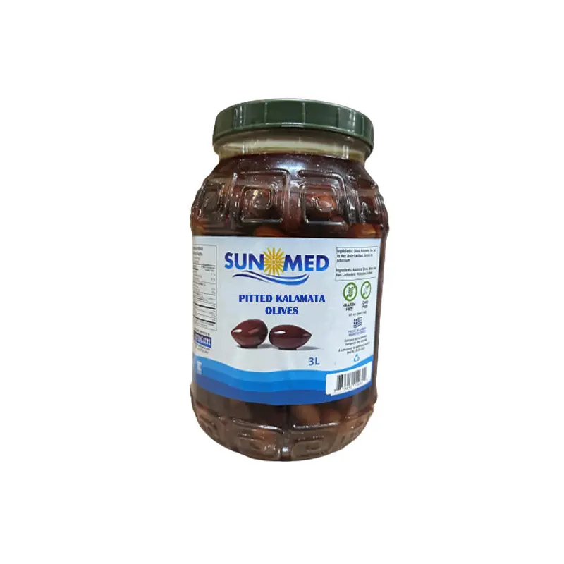 SUNMED - KALAMATA OLIVES PITTED 6x3 LT