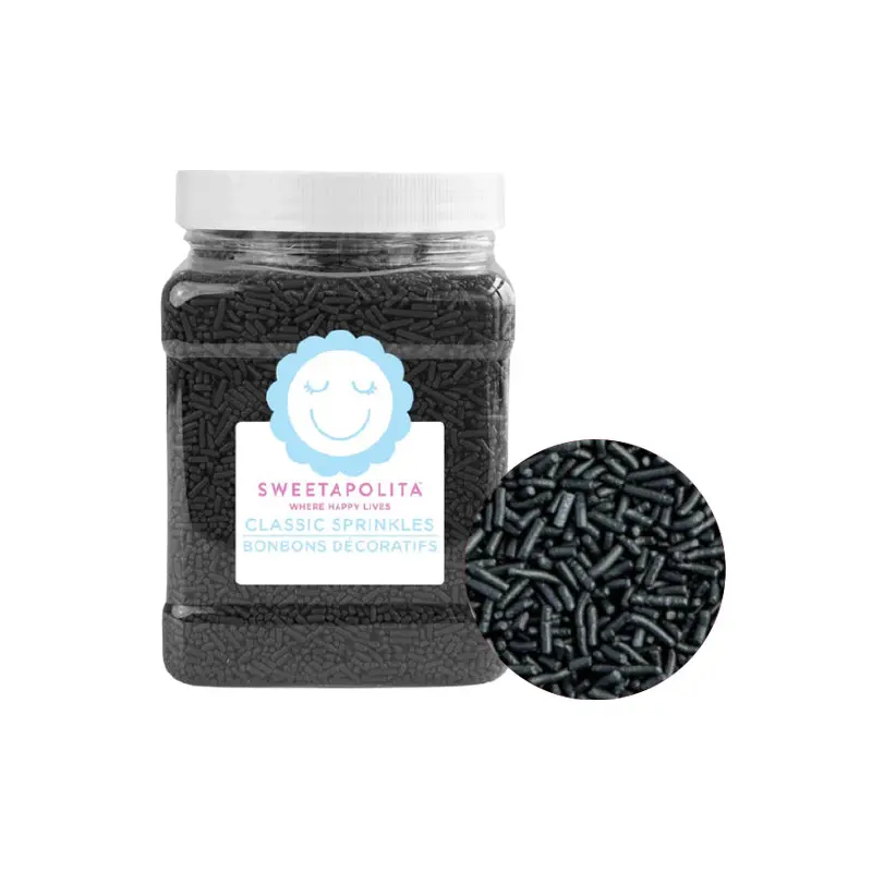 SWEETAPOLITA - BLACK CRUNCHY SPRINKLES TUB 700GR