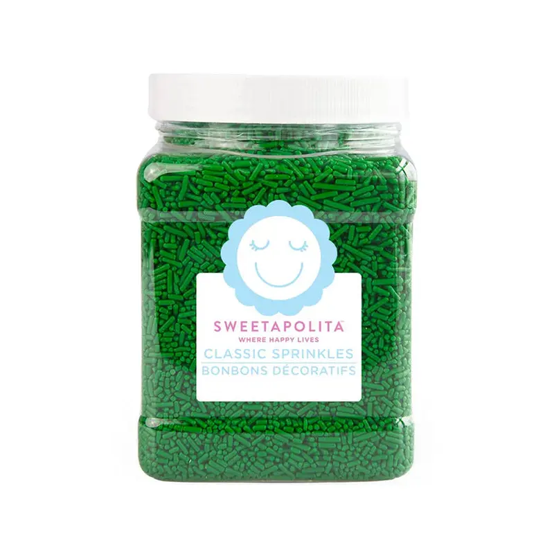 SWEETAPOLITA - BRIGHT GREEN CRUNCHY SPRINKLES TUB 725GR