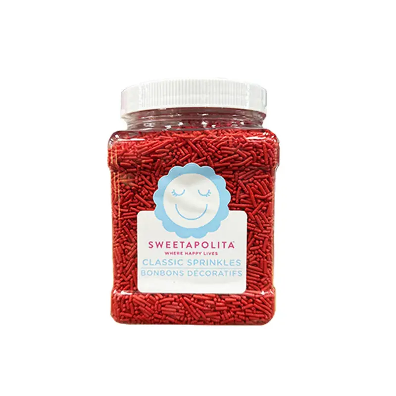 SWEETAPOLITA - RED CRUNCHY SPRINKLES TUB 6x725 GR