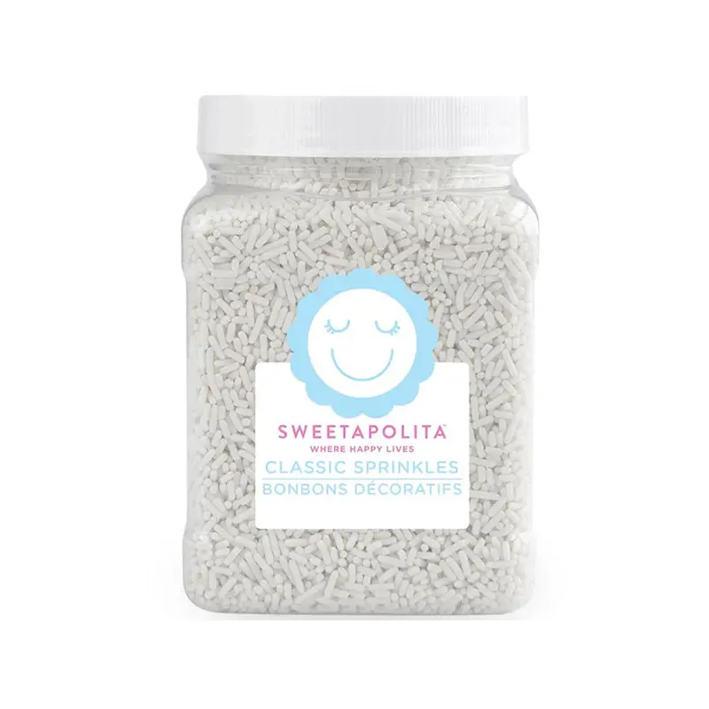 SWEETAPOLITA - WHITE CRUNCHY SPRINKLES TUB 6x725 GR