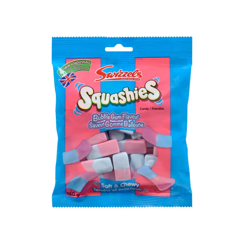 SWIZZELS - BUBBLE GUM SQUASHIES 10x160 GR