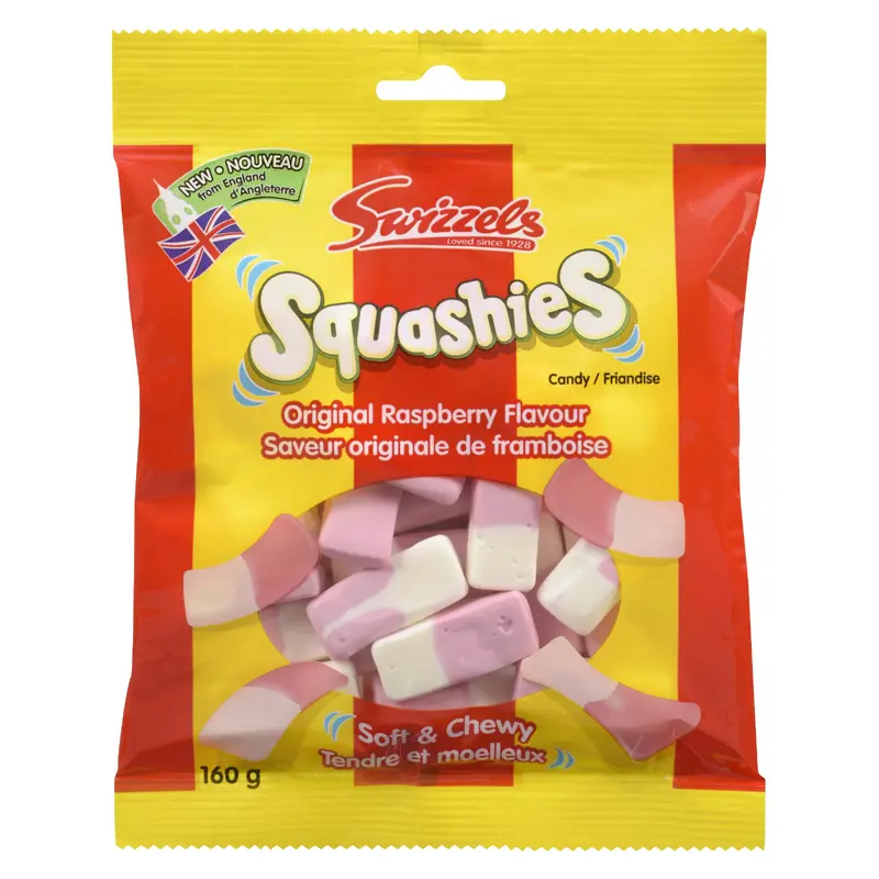 SWIZZELS - RASPBERRY SQUASHIES 160GR