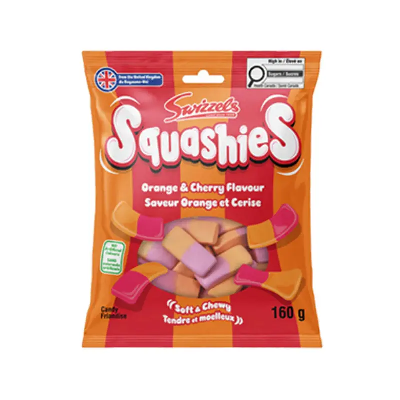 SWIZZLES - SQUASHIES ORANGE AND CHERRY 10x160 GR