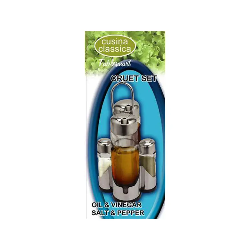 STANDA - CRUET 4PC. SET S/S-GBOX 1EA