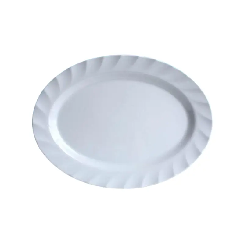 STANDA - PLATTER 18in OVAL MEL.WHT. 1EA