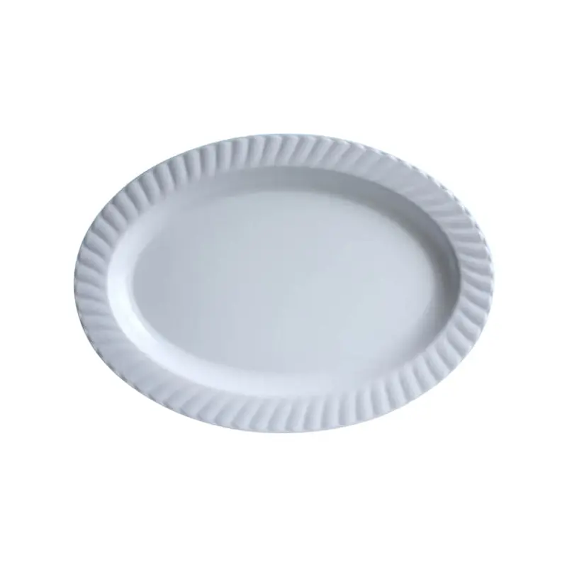 STANDA - PLATTER 20.7in OVAL- MEL.WHT 1EA