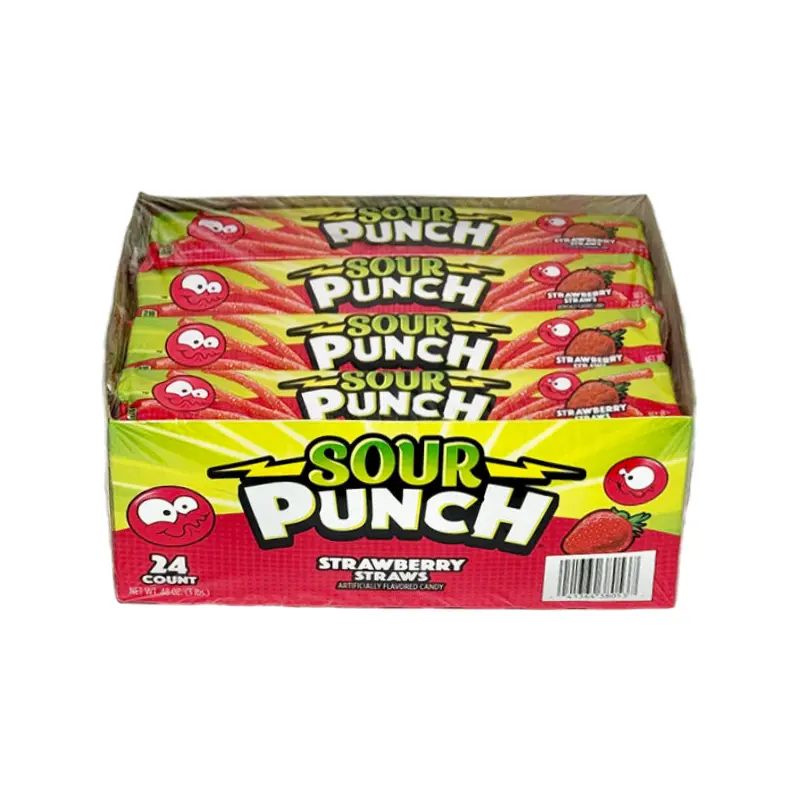 SOUR PUNCH - STRAW STRAWBERRY 24x57 GR