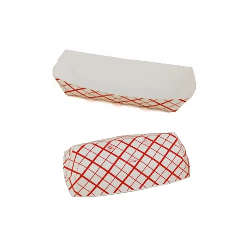 SOUTHLAND - HOT DOG TRAY RED CHECK 7"x2.75"x1.5" 4x250 CT