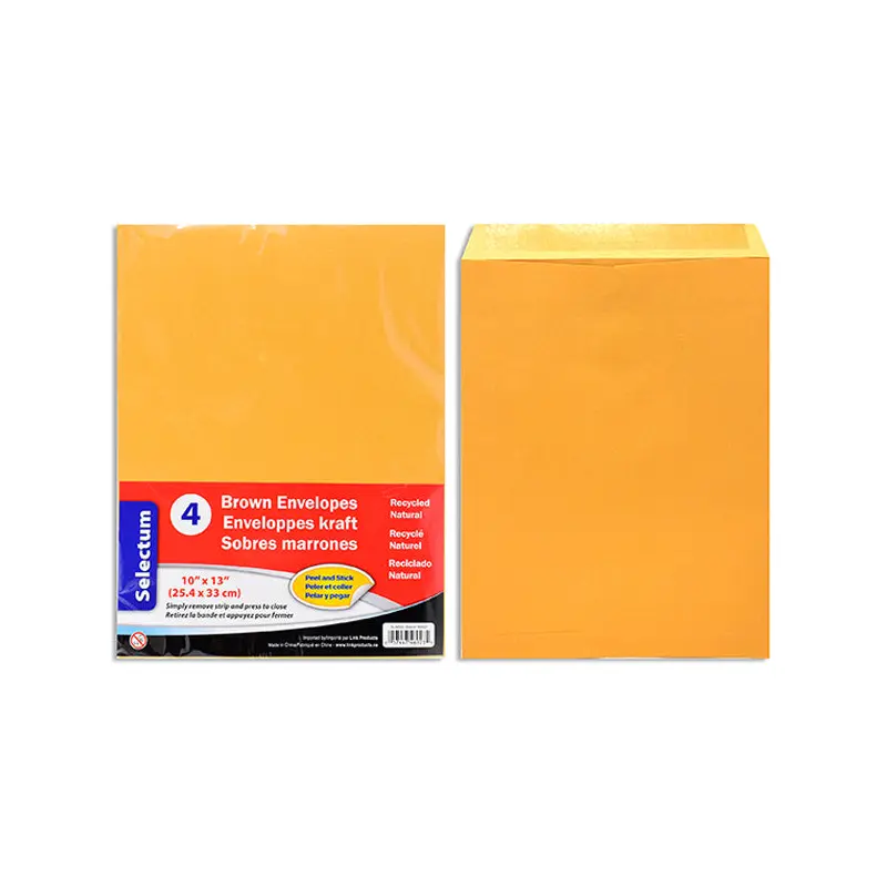 SELECTUM - KRAFT ENVELOPES 10x13in 4EA