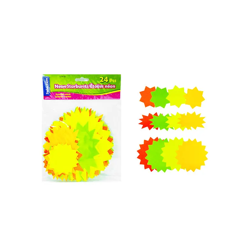 SELECTUM - NEONSTARBURSTS 4 ASST COLOURS EA