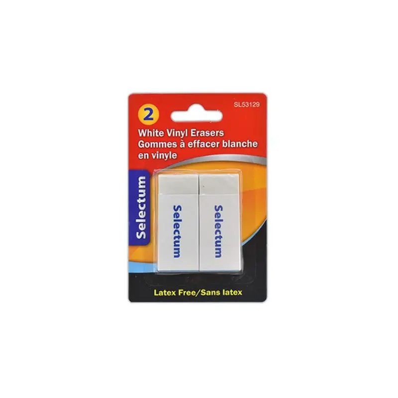 SELECTUM - WHITE ERASERS 2PK 2EA