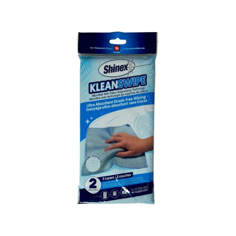 SHINEX - KLEANSWIPE MICROFIBER W/ODOUR SUPRESSING TECHNOLOGY 10x10 24x2 PK