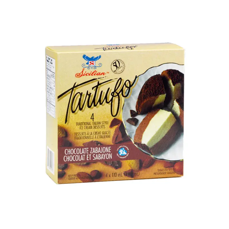 SICILIAN ICE CREAM - CHOCOLATE ZABAJONE TARTUFO 12x4 EA