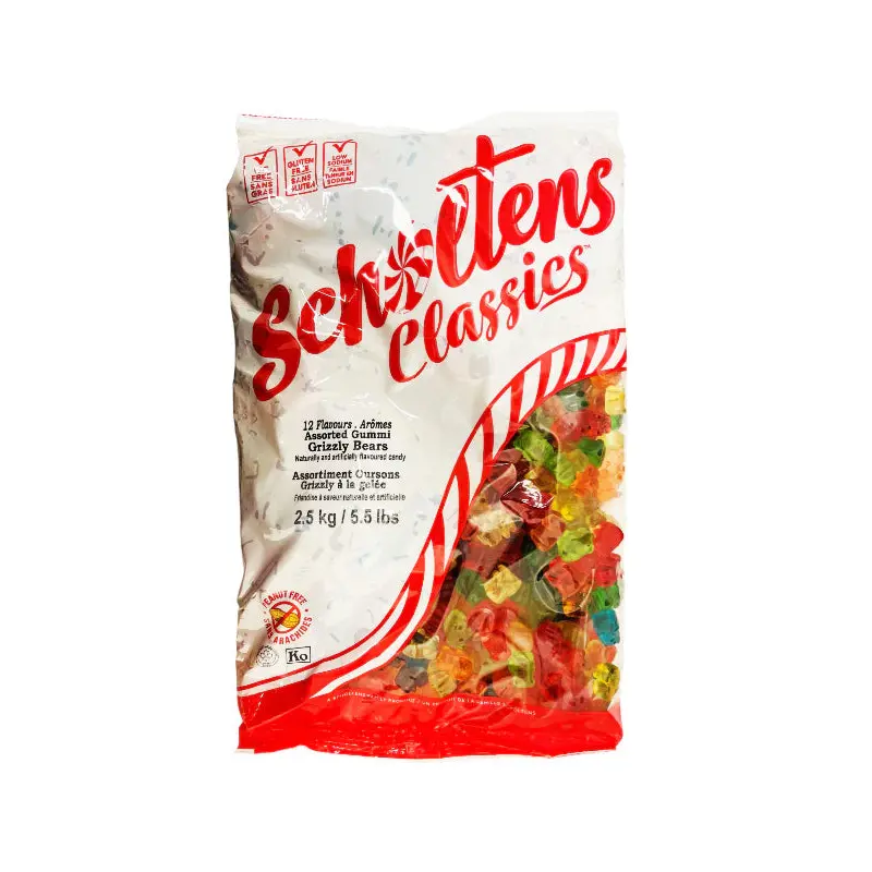 SCHOLTENS - 12 FLAVOURS ASSORTED GUMMY GRIZZLY BEARS 4x2.5 KG