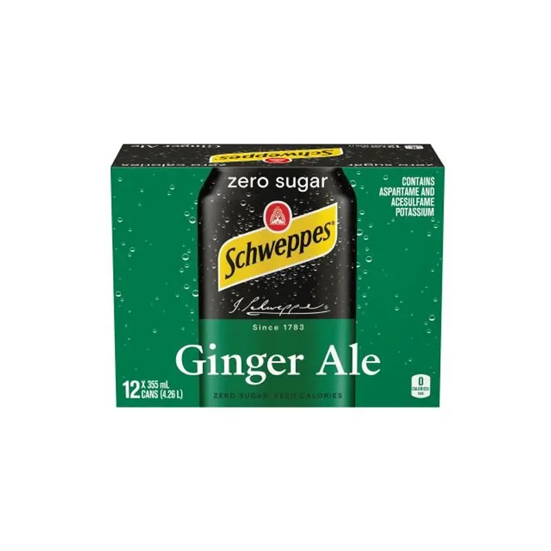 SCHWEPPES - GINGERALE ZERO SUGAR 12x355ML
