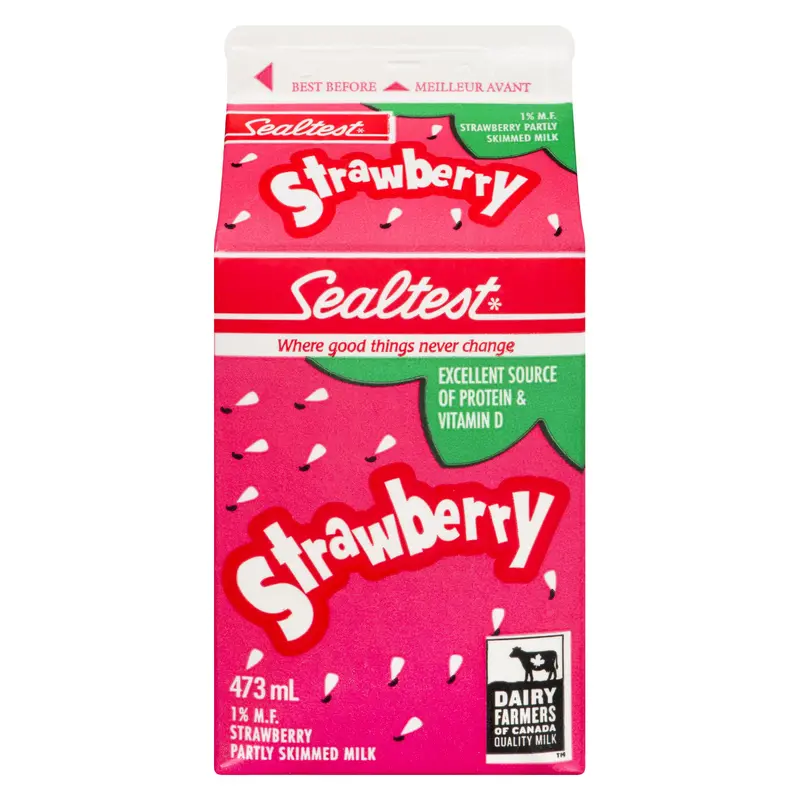 SEALTEST - STRAWBERRY MILK 1% 473ML