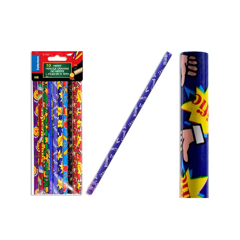 SELECTUM - 10PK TEACHER AWARD PENCIL-HB W/ERASER TOPS EA