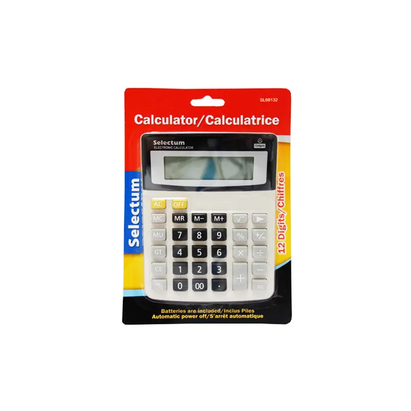SELECTUM - 12 DIGIT DESK CALCULATOR EA