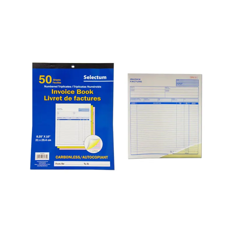 SELECTUM - 50 TRIPLICATES INVOICE BOOK 1EA