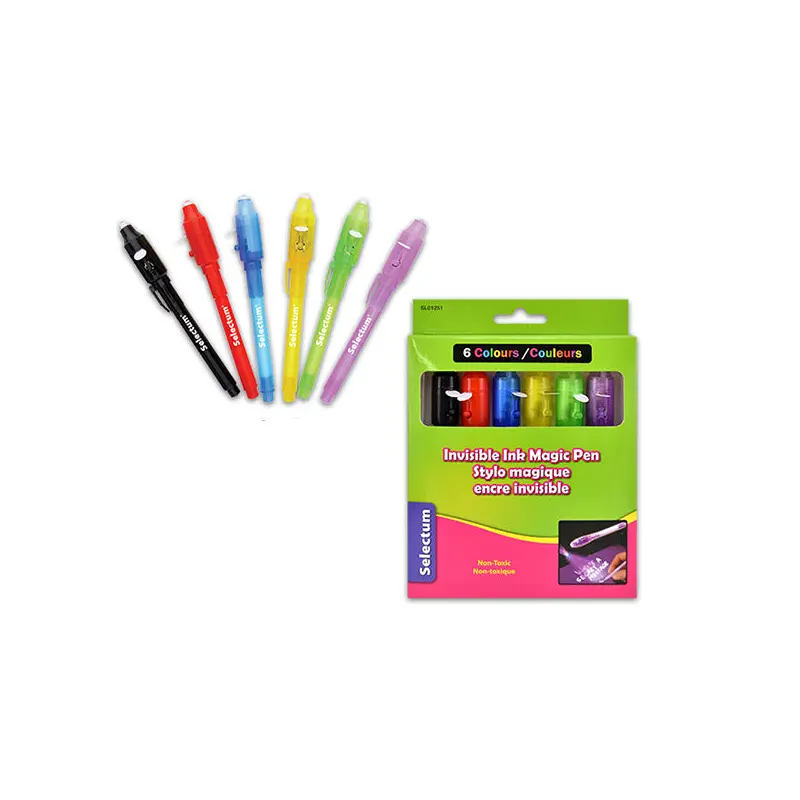 SELECTUM - 6PC INVISIBLE INK MAGIC PENS EA