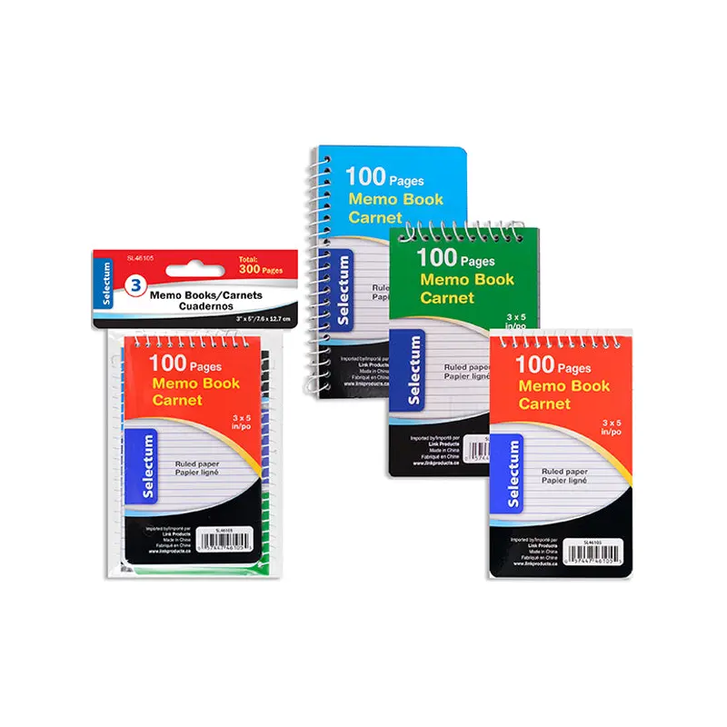 SELECTUM - COIL NOTEBOOK 3X5in 300PG EA