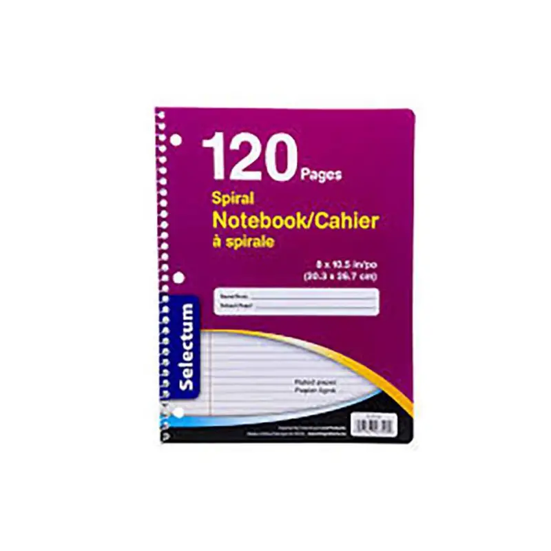 SELECTUM - COIL NOTEBOOK 8X10.5 120 PGS EA