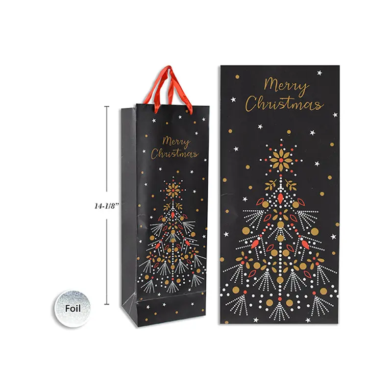 SANTA STUDIO - MATTE XMAS TREE BOTTLE GIFT BAG 1 UN
