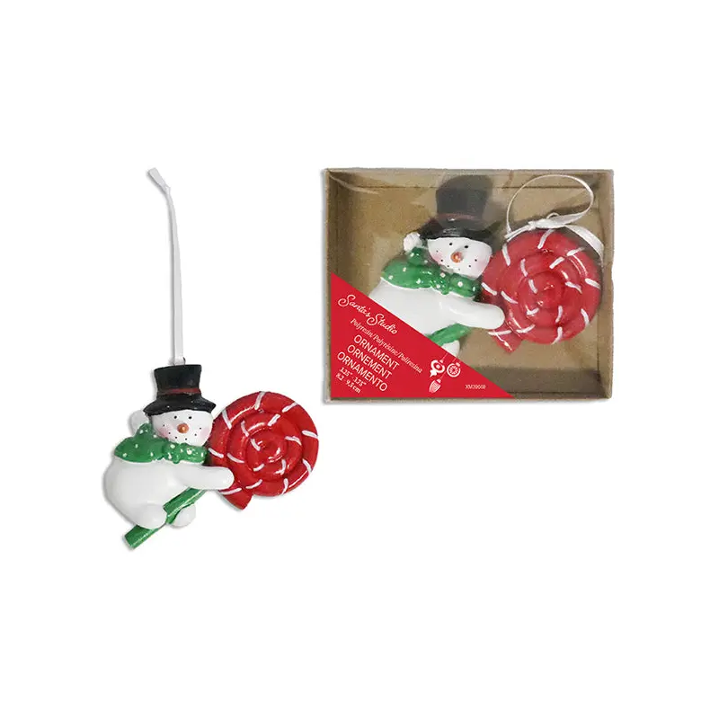 SANTA STUDIO - XMAS POLYRESIN CANDY SHOP ORNAMENT 3.25x3.75 IN