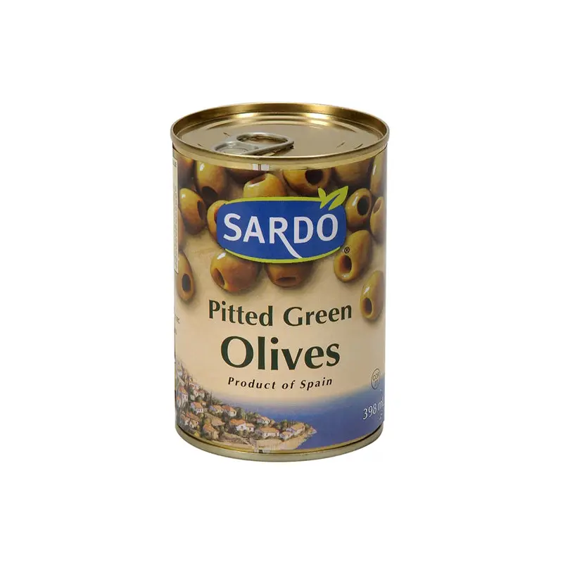SARDO - PITTED GREEN OLIVES 398ML