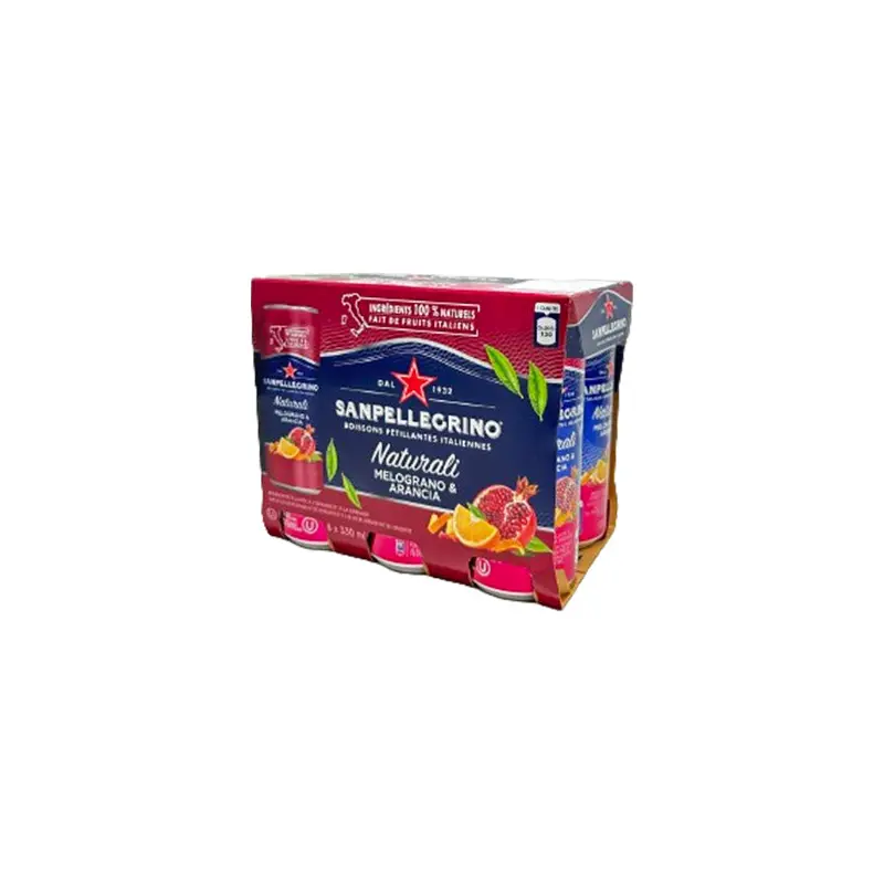 SAN PELLEGRINO - POMEGRANATE ORANGE CANS 6x330 ML