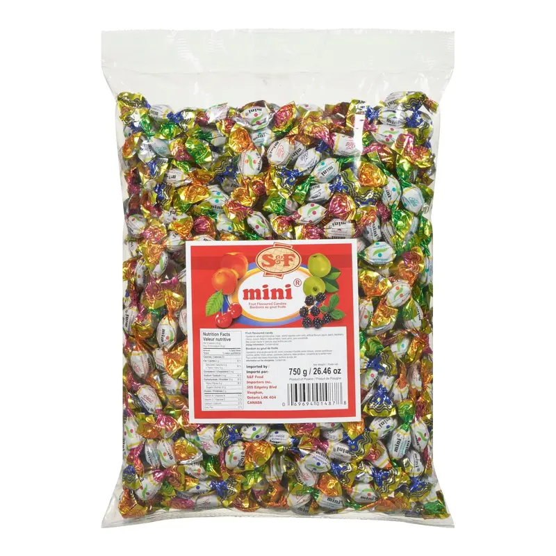 S&F - MINI FRUIT FLAV CANDIES 750GR