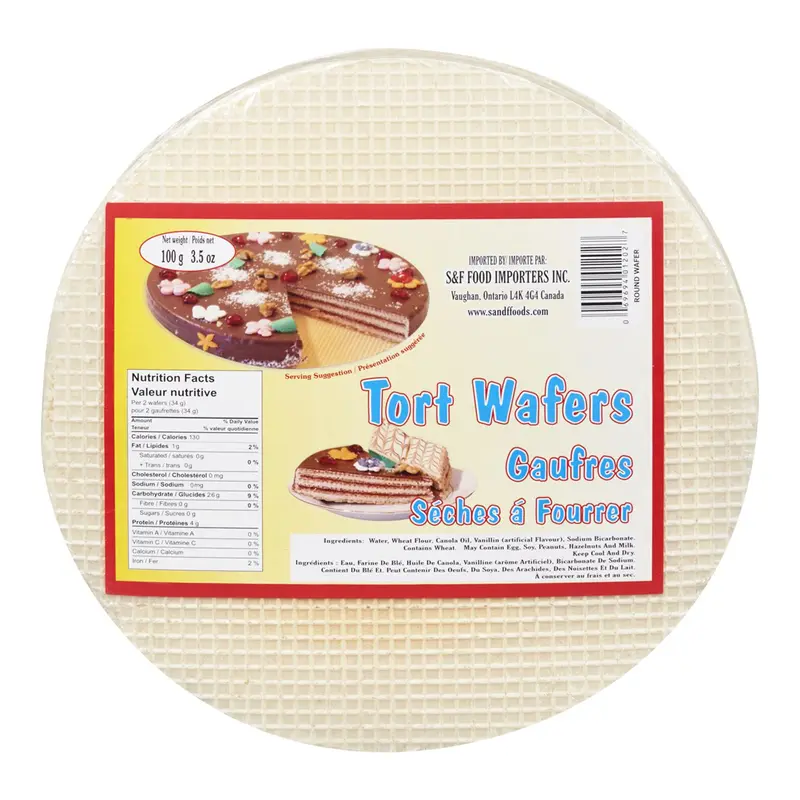 S&F - POLISHED ROUND TORTE WAFERS 120GR