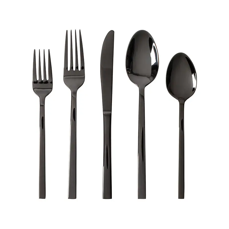 SAFDIE & CO - FLATWARE STAINLESS STEEL BLACK MIRROR 20PC