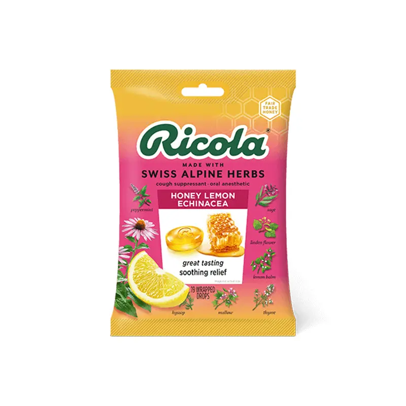 RICOLA - HONEY LEMON WITH ECHINACEA BAG 8x75 GR