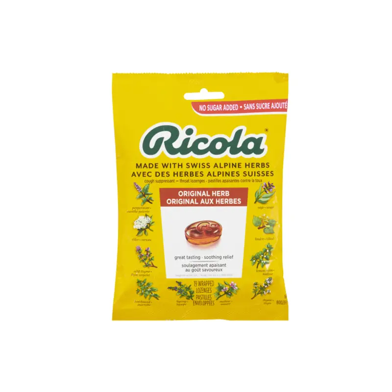 RICOLA - NO SUGAR ORIGINAL HERB BAG 8x75 GR