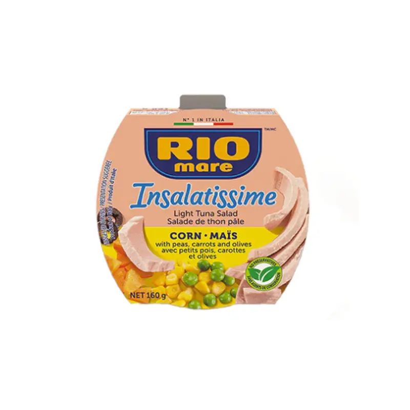 RIO MARE - INSALATISSIMA LIGHT TUNA WITH CORN 18x160 GR