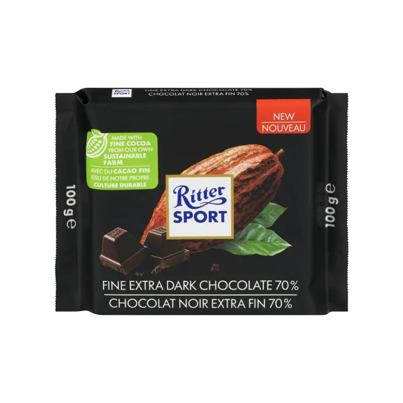 RITTER - 70% DARK CHOCOLATE 100GR