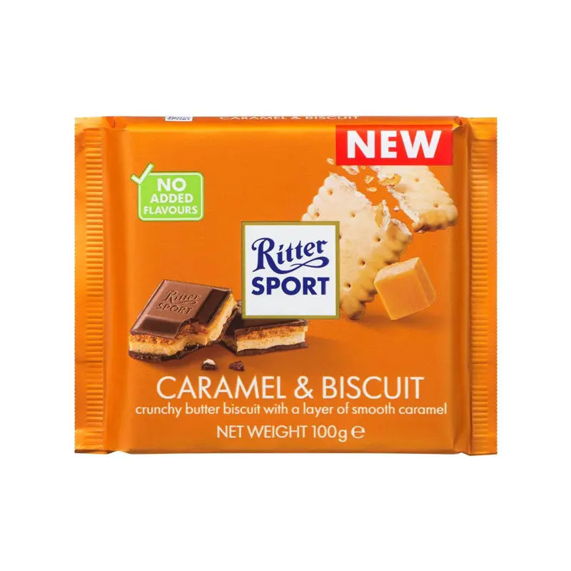 RITTER - CARAMEL & BISCUIT BAR 100GR
