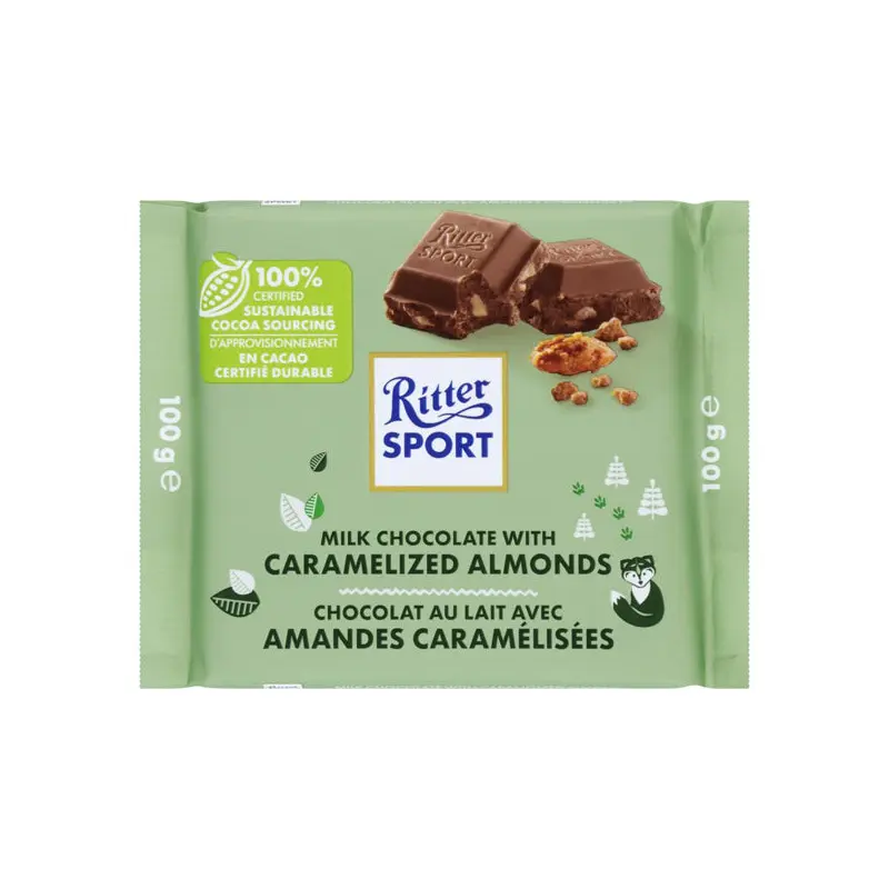 RITTER - CARAMELIZED ALMONDS 100GR