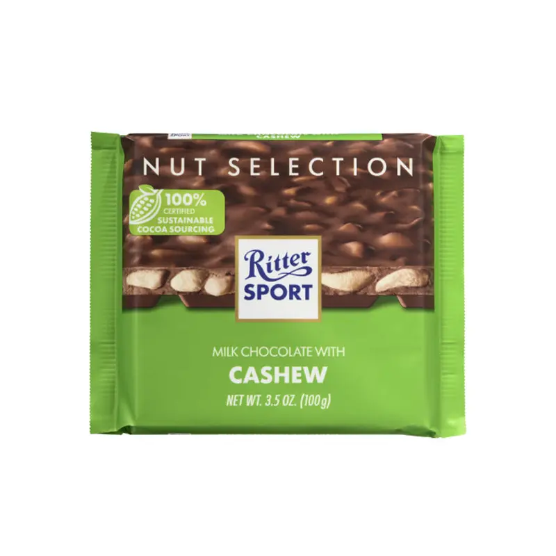 RITTER - CASHEW WITH MILK CHOCOLATE 100GR