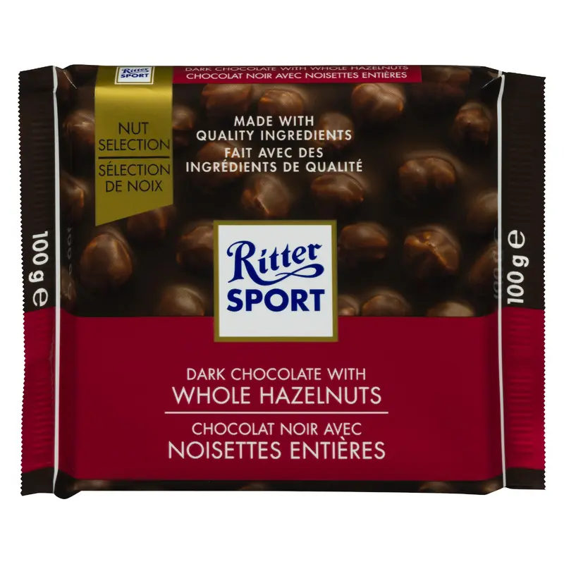 RITTER - DARK WHOLE HAZELNUT 100GR